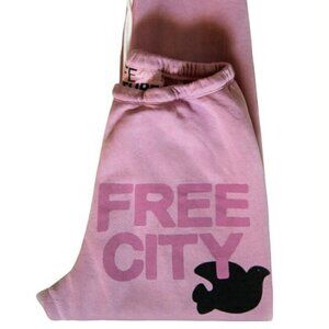 Free City Superfluff Lux OG Rose Water Splash Pink Sweatpants - Size Medium